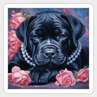 Cane Corso And Roses Sticker